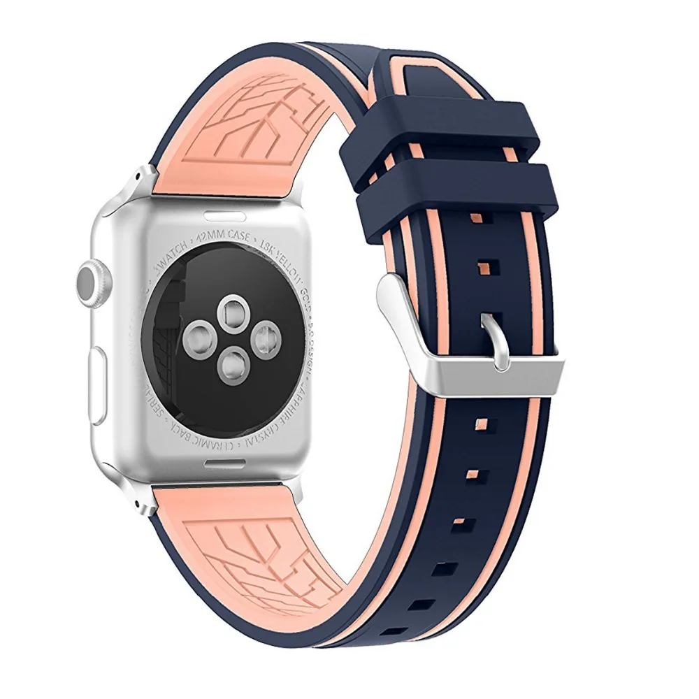 1 Спортивный ремешок JANSIN для apple watch series 5 4 3 2 браслет iWatch 5 ремешок 40 мм 44 мм мягкий силиконовый ремешок для apple watch 38 мм 42 мм - Цвет ремешка: 1