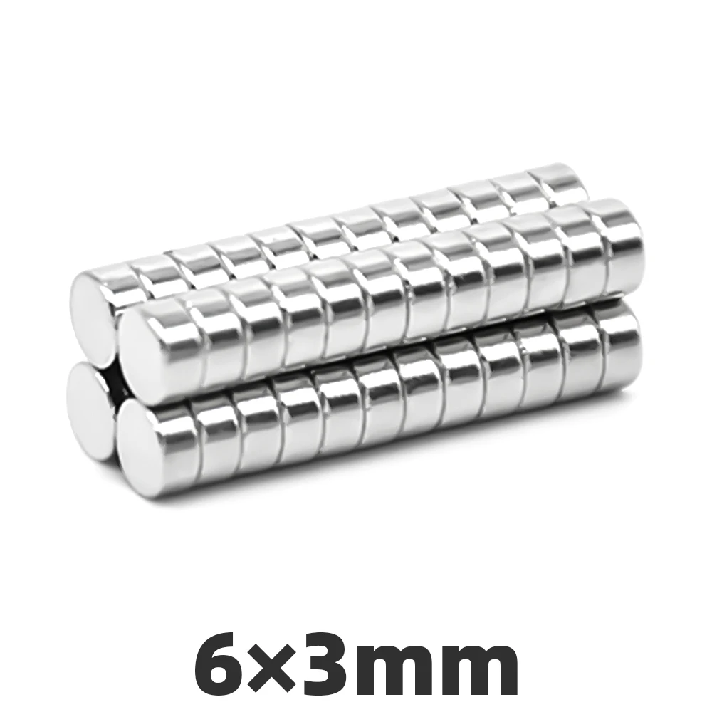 AI DIY 50/100 шт 6x3 мм, неодимовый магнит N35 очень сильный Неодимовый Диск малые Магниты 6x3 мм