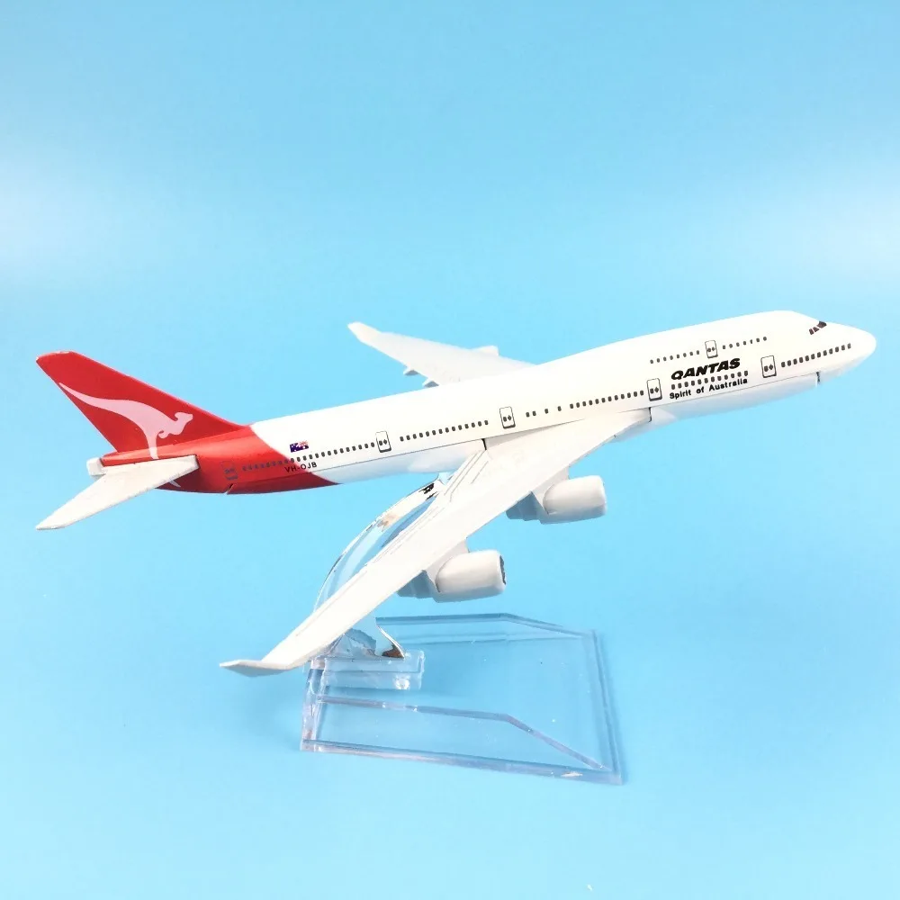 JASON TUTU 16 см Qantas Boeing 747 модель самолета Модель аэроплана самолет Литые