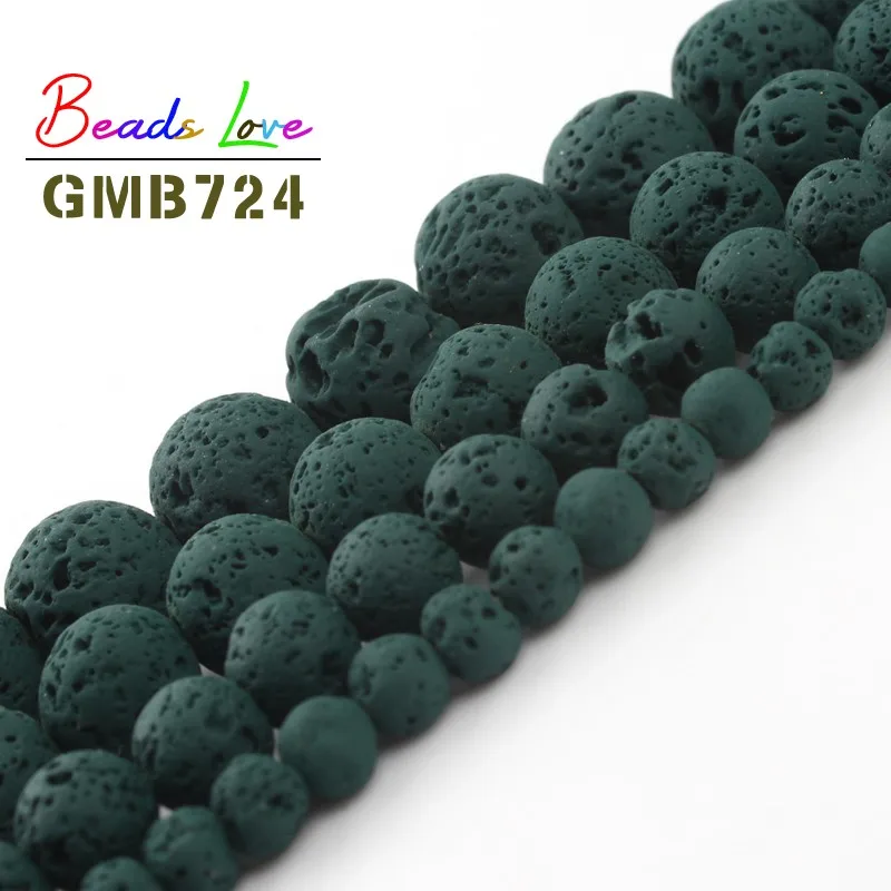 Бусины из натурального камня малахитовые зеленая лава Резиновые Круглые бусины