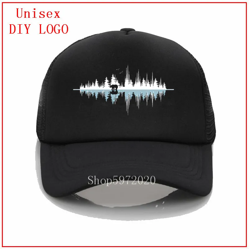 Бейсболка со звуком природы музыкой звуковыми волнами женская кепка для мужчин