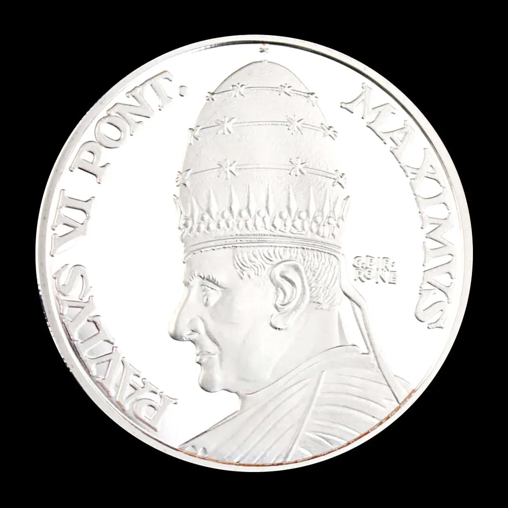 

Коллекционная Посеребренная сувенирная монета Pontifex Maximus, оригинальный подарок, невалютная памятная монета