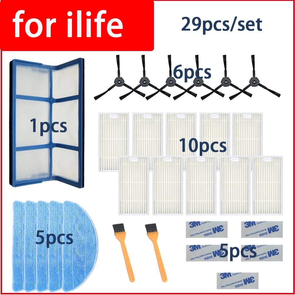 Запчасти для робота-пылесоса Ilife v5 v5s V3 V3s v5pro V50 V55 x5 Pro боковая щетка основной