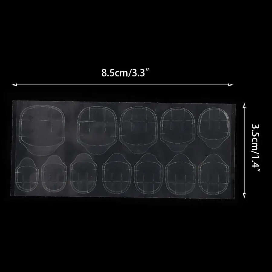 Nail Art Transparent Double Sided Adhesive Tapes False Sticker Nails With Glue | Красота и здоровье
