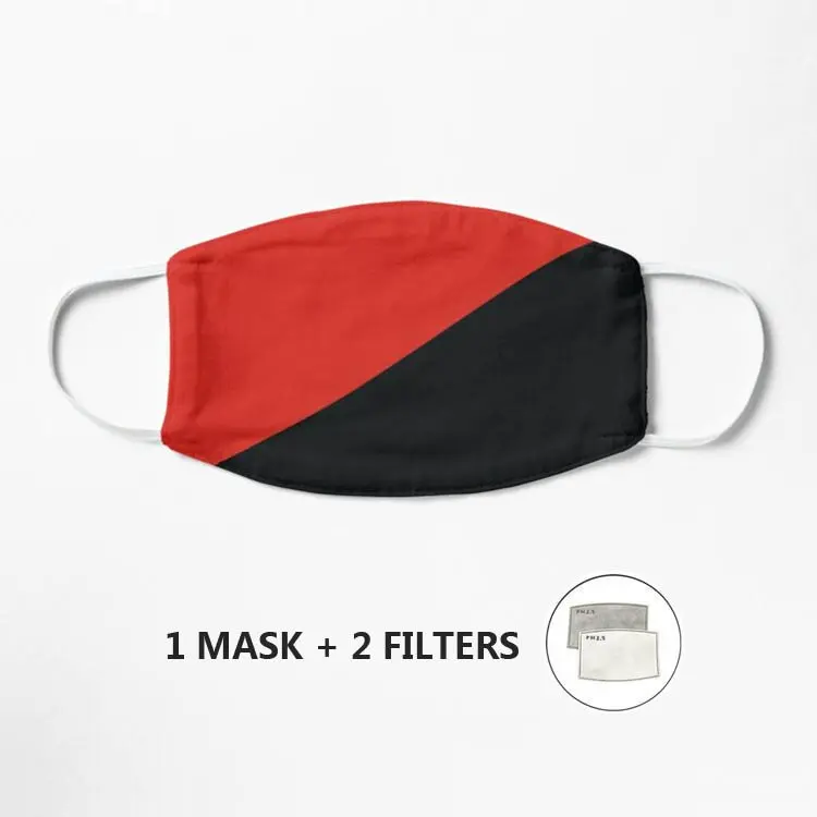 

Маска с флагом анархии, французская маска, маска для лица с мультяшным принтом, многоразовая детская маска, тканевая Пылезащитная маска, мас...