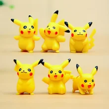 New Style 6pcs/set 4cm Mini toy Cartoon dolls Pikachu Figure Pokemon Figures anime Pvc Action Figures birthday Toys for Children