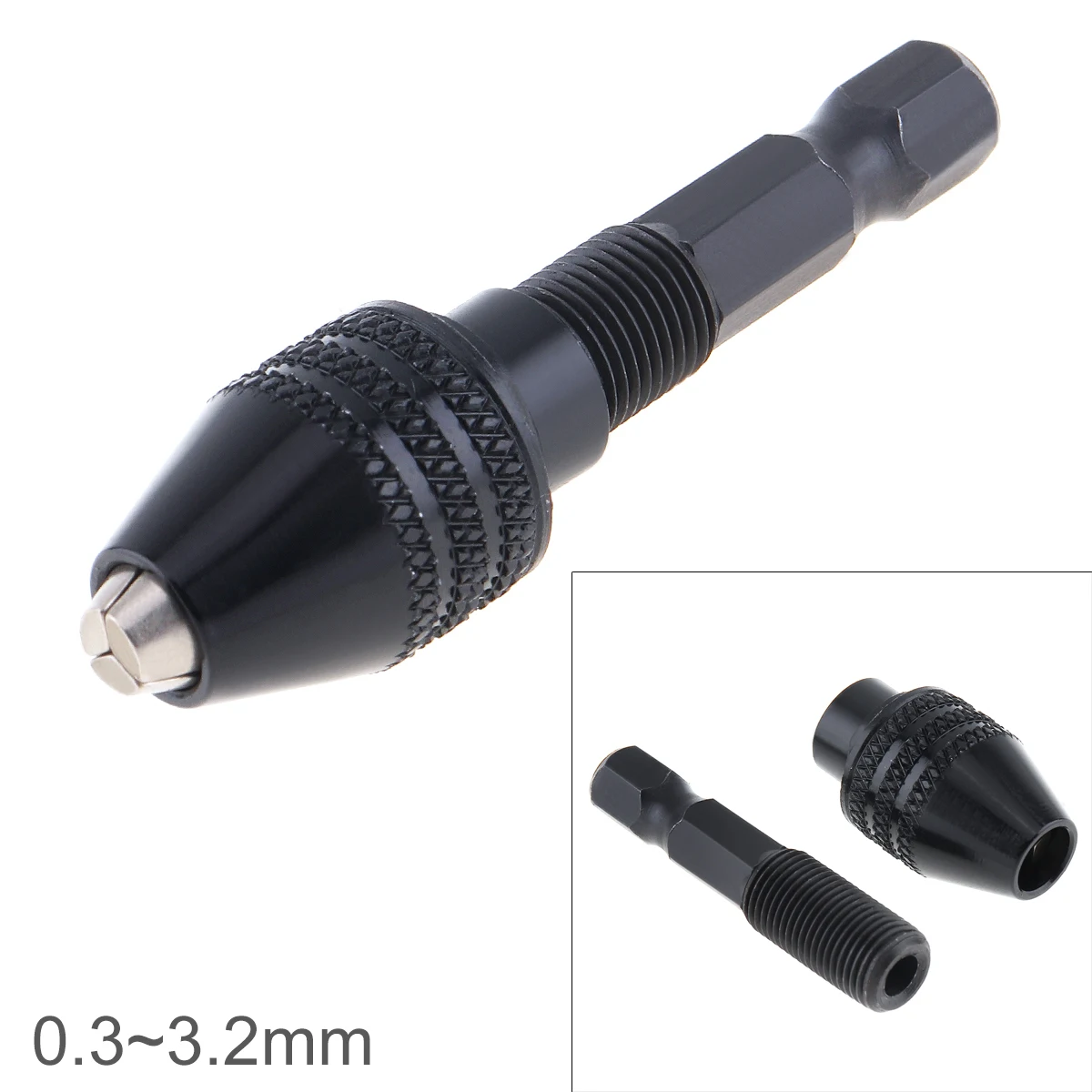 0.3-3.2mm Universal Drill Three Claw Chuck Impact Driver Adapter with1/4 Hex Shank for Electric Drill/Screwdriver/Grinder | Инструменты