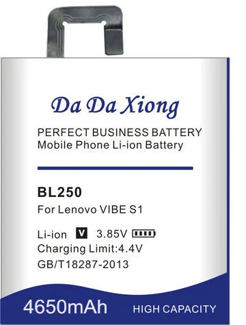 Аккумулятор Da Xiong BL250 4650 мАч для телефона Lenovo VIBE S1 S1a40 S1c50|Аккумуляторы мобильных