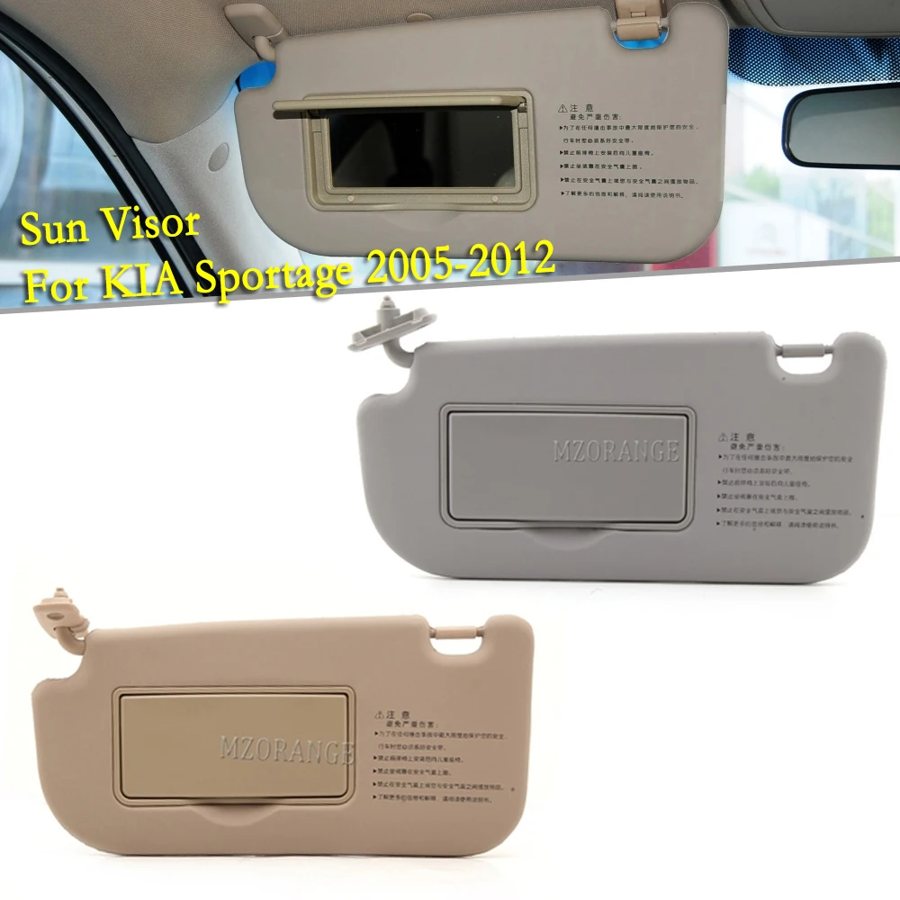 

Beige/Gray Color Car LHD Inner Sunvisor Sunshield Shield Shade With Mirror Sun Visor For KIA Sportage 2005-2010 Accessories