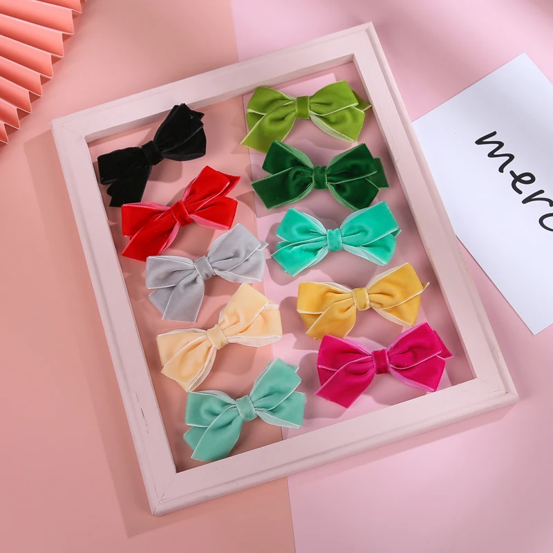 Diademas para ni&ntilde;a, diademas con Clip de primavera, diferentes colores puros, bandas para el pelo encantadoras, ajustables, accesorios para el cabello de moda-4