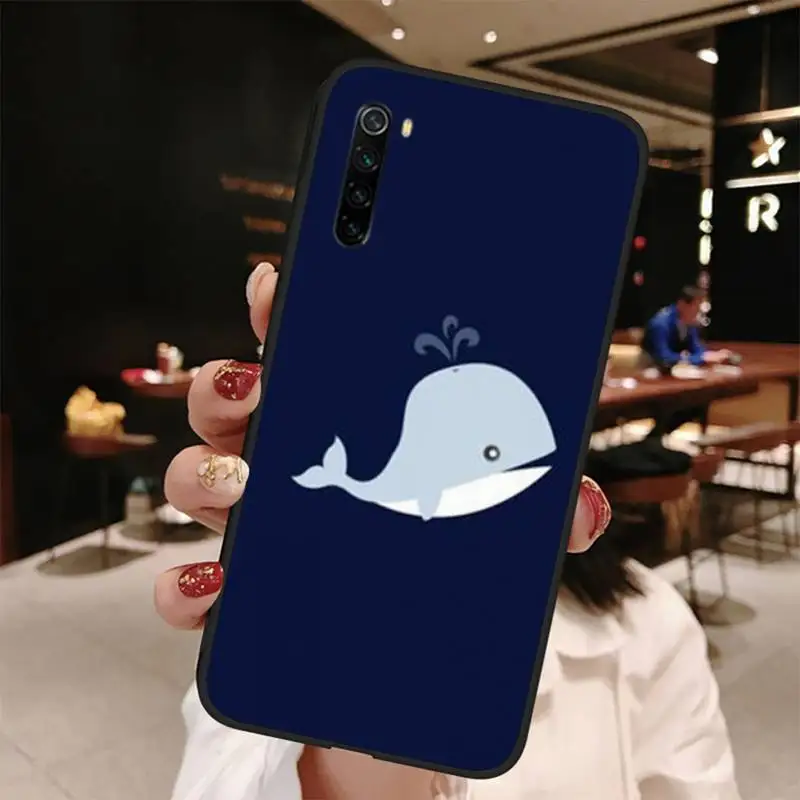 Милый чехол с изображением акулы и краба для xiaomi note max mi 3 7 8 9se Redmi 7a 8t 10 pro lite Чехлы