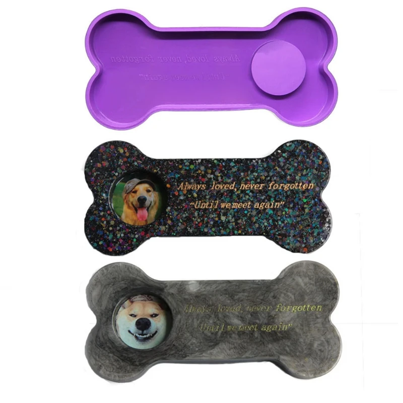 

Мемориал Bone Thugs фотографические фоны для детских праздников и эпоксидная смола, форма для собак на память могильный камень силиконовая форма «сделай сам» ремесла украшения инструменты X4YA