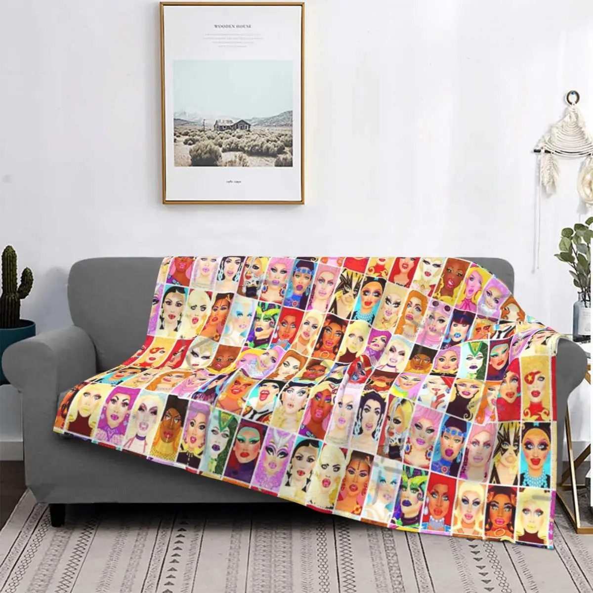 

Drag Queen Royalty-manta a cuadros para cama, colcha para sofá, manta de muselina, edredones y colcha