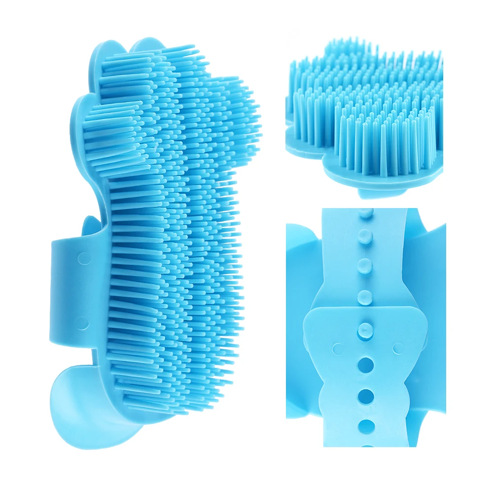 Удобная резиновая перчатка для груминга шерсти Массажная щетка домашних