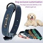 Этикетка для ошейника собаки, дизайнерский ошейник для собаки, кожаный идентификационный значок для собаки, индивидуальный комплект жгут и ошейник для домашних животных, аксессуары для собак, ошейник для домашних животных