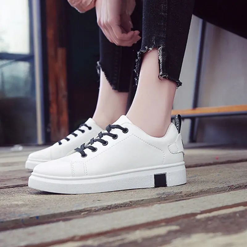 New Women flats fashion sneakers for women Comfortable Student Sports Shoes Women's Leisure Board white shoes | Обувь