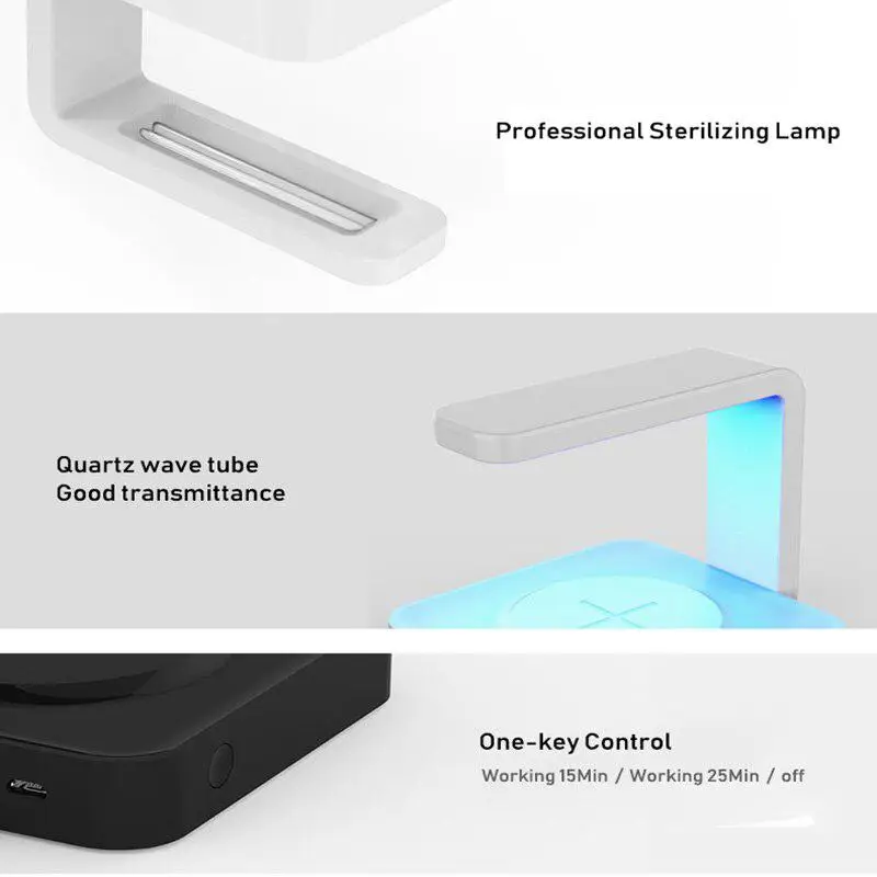 Micro USB2.0 UV Lamp Sterilizer Smart Wireless Charging Disinfection Holder for Mobile Phone | Мобильные телефоны и