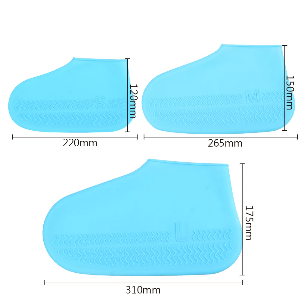 

HOOMIN Waterproof Water Rain Shoes Covers Reusable Silicone Shoe Cover Non Slip Rubber Rain Boot Unisex Shoes Accessories