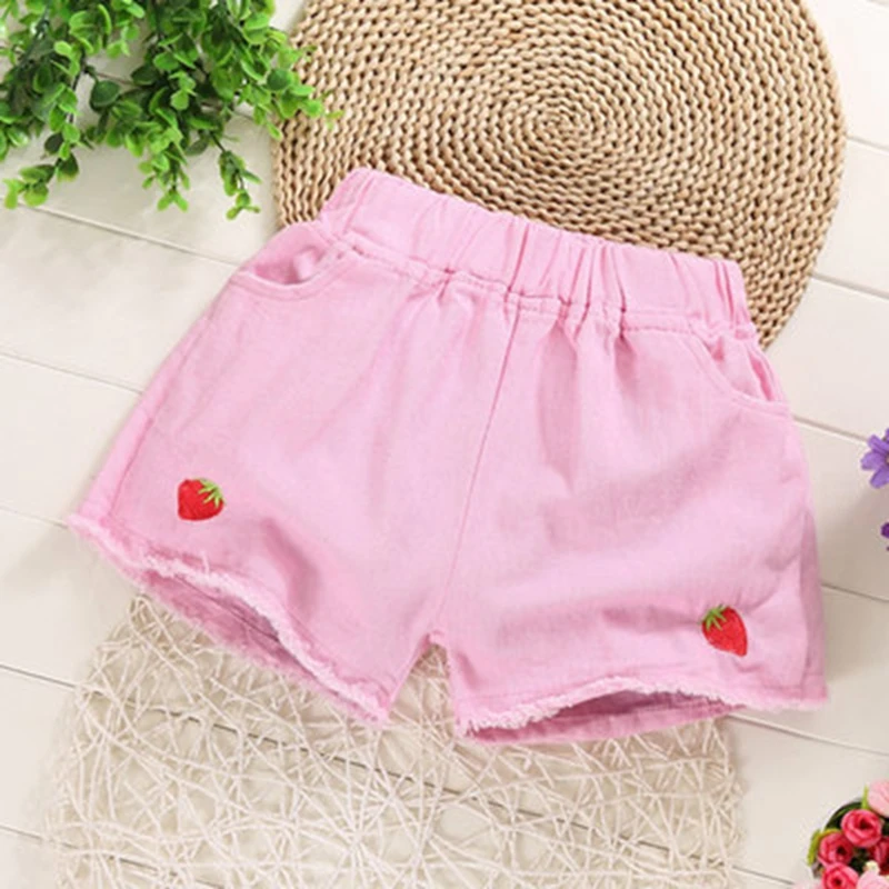 Джинсовые шорты для девочек новинка детские летние джинсовые с милым мультяшным