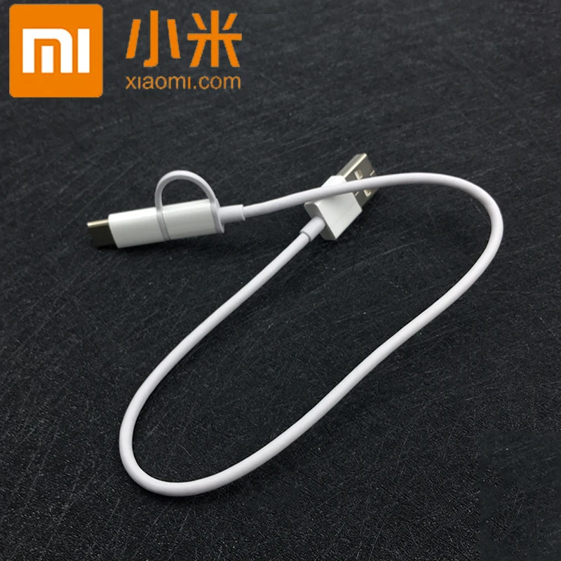 

Original xiaomi 2 in1 charger Cable usb Micro usb to Type c cable for mi 8 9 lite 6 a2 mix 3 max 3 2 mi8 redmi note 7 6 5 pro 6a