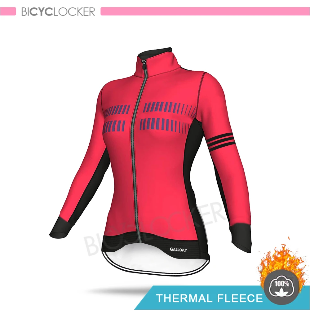 Long Sleeve Jersey Зимняя одежда для велоспорта куртка с длинными рукавами для шоссейного велосипеда Женская велосипедная одежда профессиональная команда Теплая Флисовая майка комплект теплый MTB - Цвет: Long Sleeve Jersey
