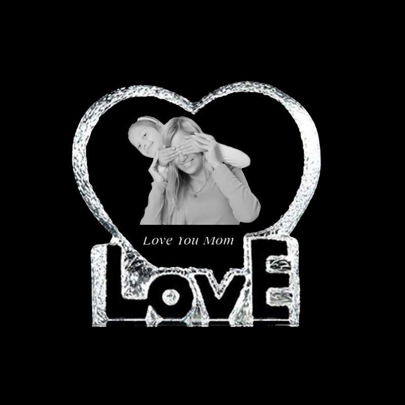 Персонализированная персонализированная 3D лазерная гравированная фоторамка