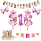 Фоторамка для первого дня рождения, баннер, декор для первого дня рождения, золотой, розовый, синий