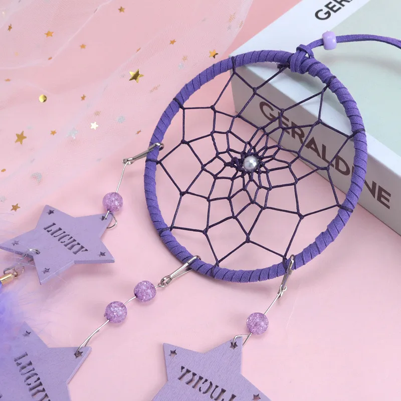 Ловцы снов с перьями загораются креативная Счастливая звезда Ловца для девочек