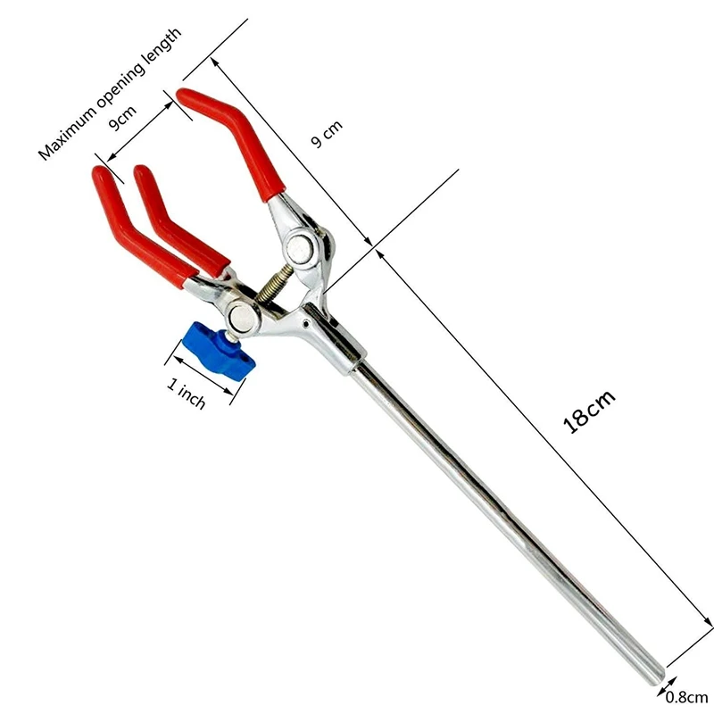 Лабораторный зажим с 3 зубцами стильный большой захват регулируемый диапазон до 6
