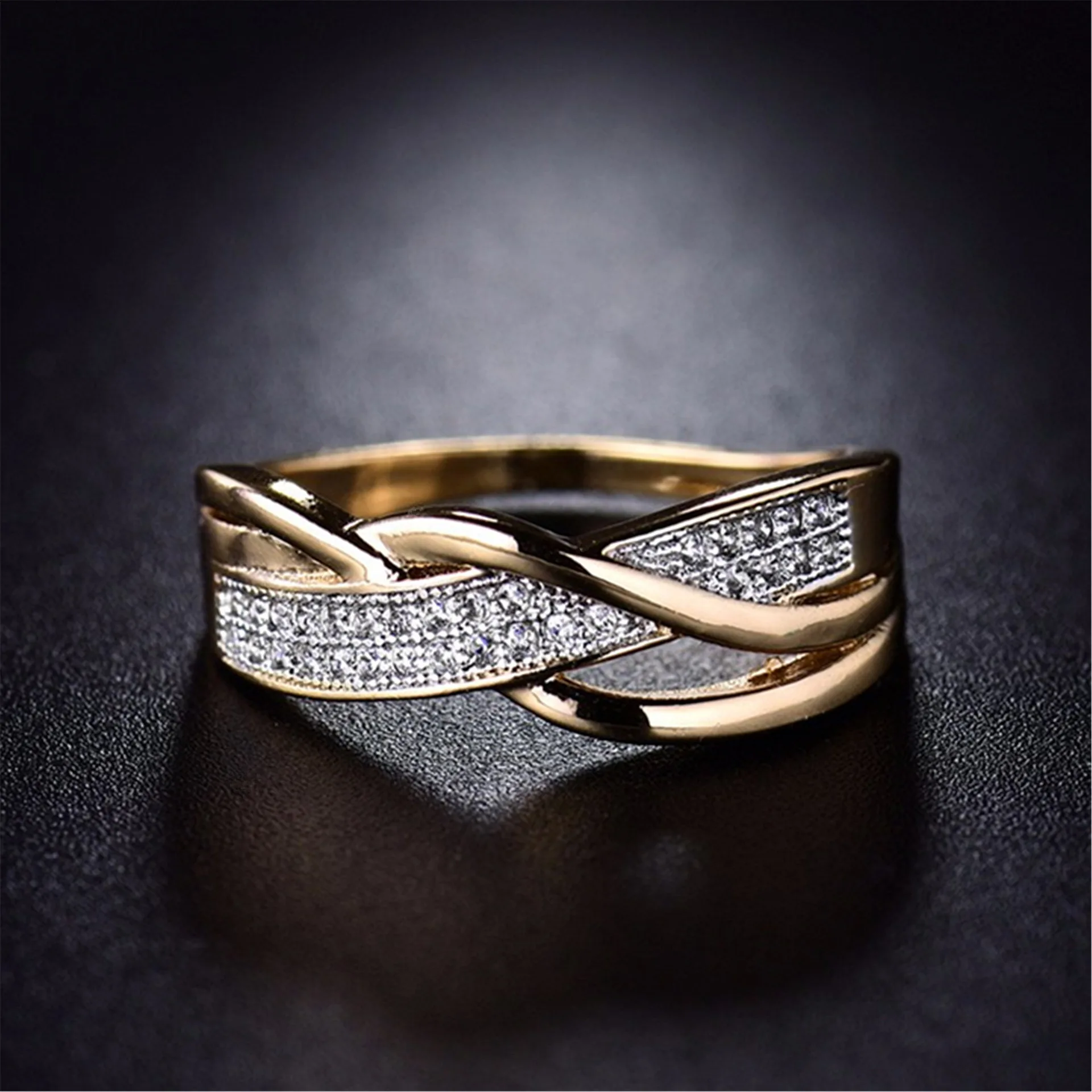 Kemstone Creatived Engagemnet кольцо медь золото посеребренное кольцо для женщин ювелирные изделия подарок