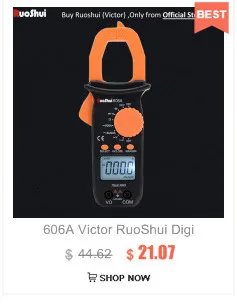 Victor 606A RuoShui Цифровой мультиметр переменного тока NCV 2000 отсчетов истинное сопротивление RMS емкость 1000 мкФ Электрический