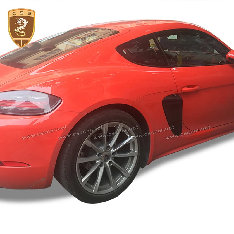 

Fit for Porsche 718 Cayman Boxster 2016-2019 Rear Fender Air Vent Trim Covers Carbon Fiber