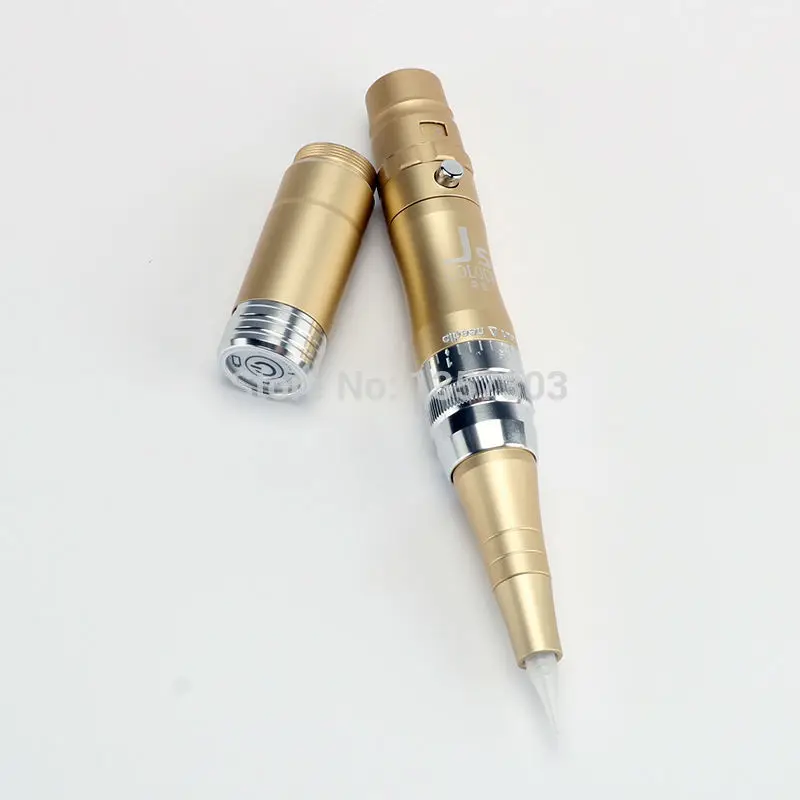 Новинка 2017 профессиональная микро-игла JS Color Golden с портативной батареей