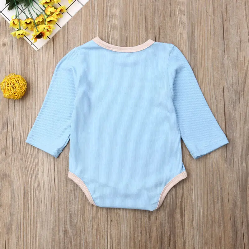 Комбинезон с длинными рукавами для новорожденных мальчиков и девочек детский