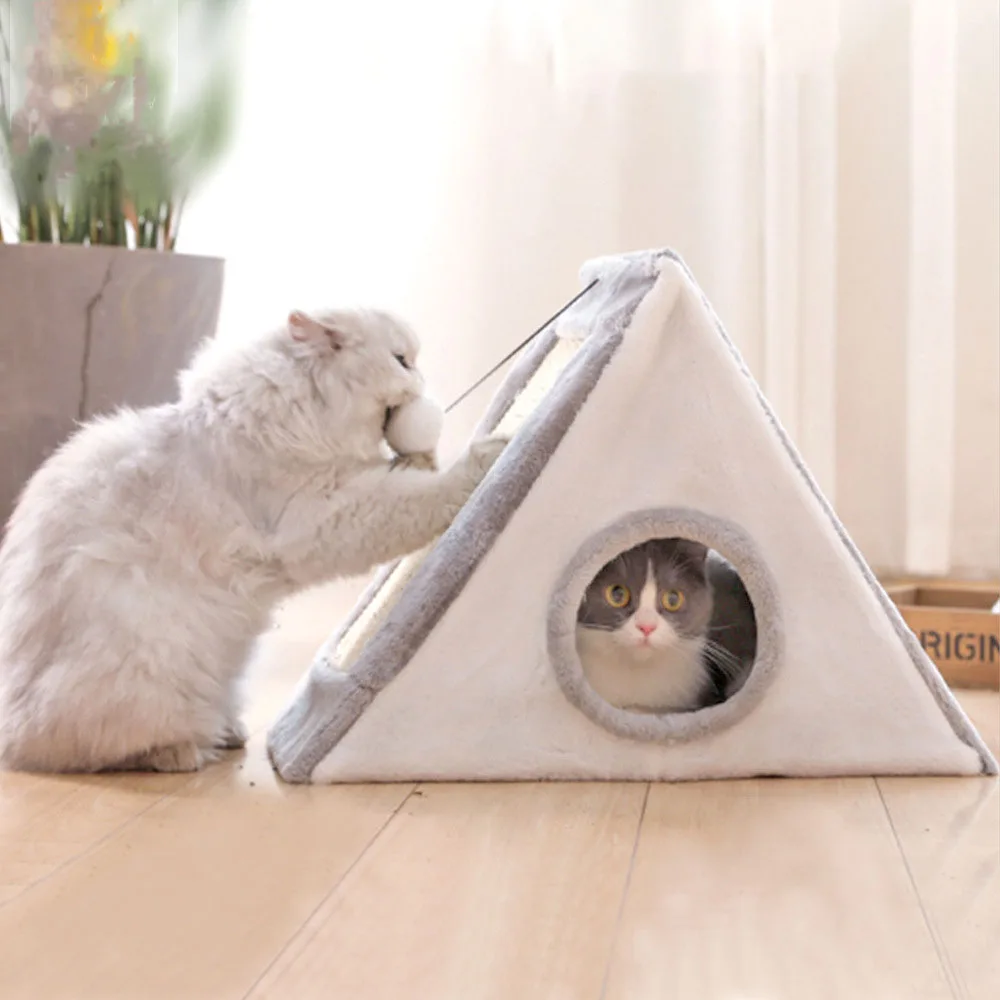 Многофункциональная кровать для кошек домик домашних животных согревающий