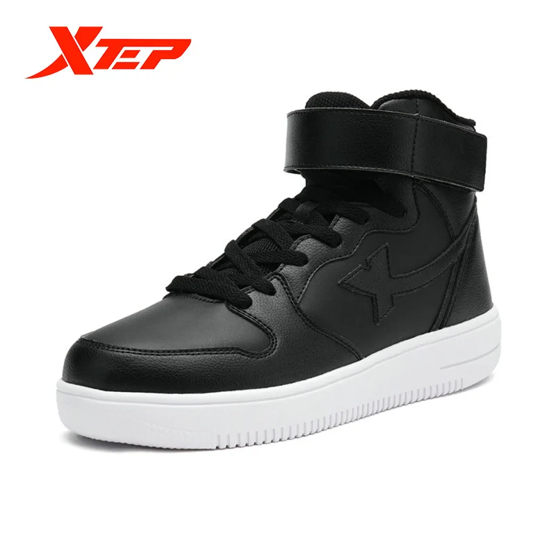 Xtep Мужская обувь для скейтбординга с высоким вырезом черные спортивные