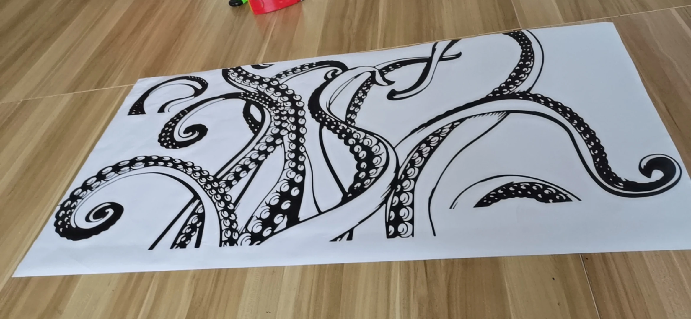 Fashion Style Octopus Tentacles Wall Sticker for living room bathroom bedroom home decoration | Дом и сад