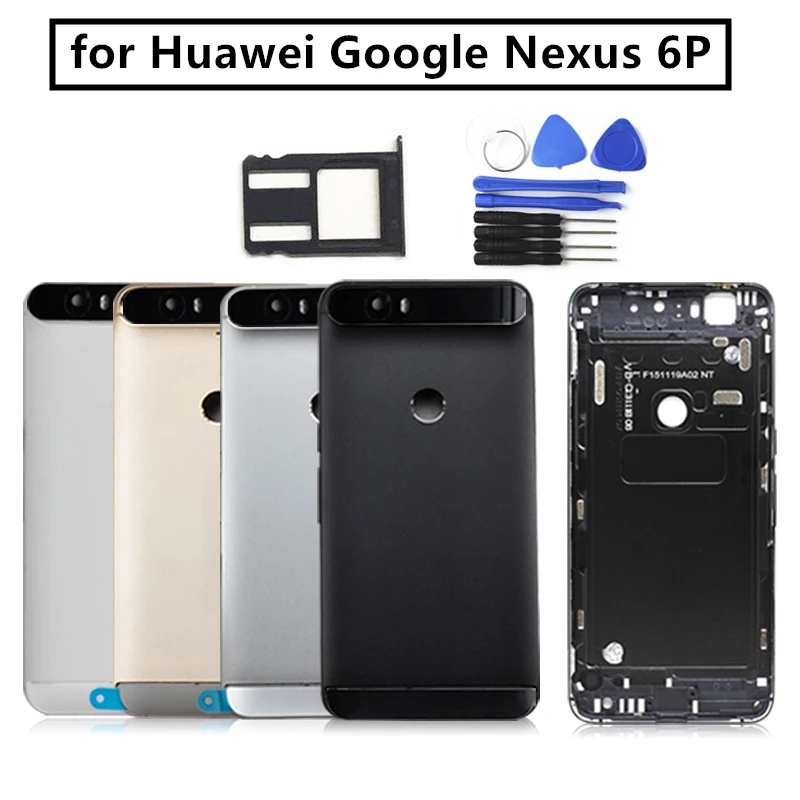 Задняя крышка батарейного отсека для Huawei Google Nexus 6P + верхний стеклянный объектив