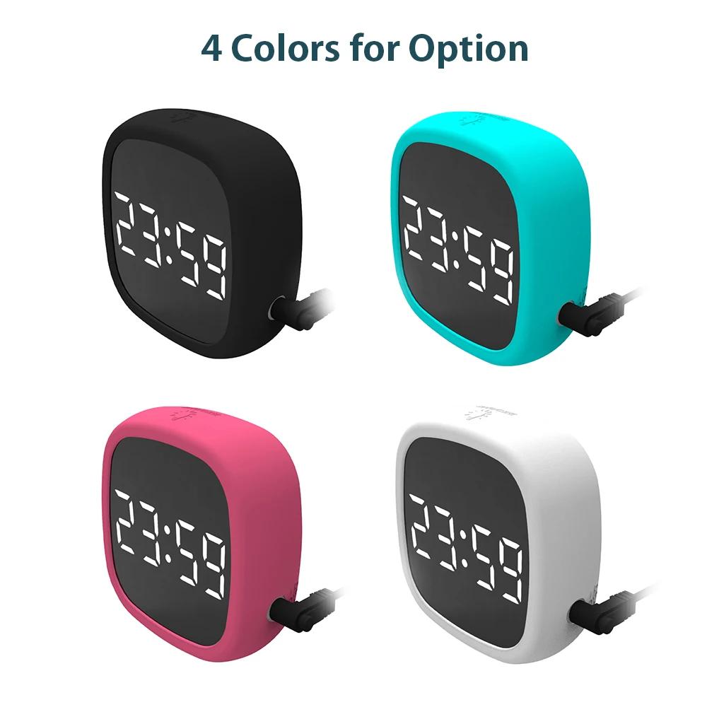 Часы-Будильник Цифровые зеркальные со светодиодной подсветкой будильник с