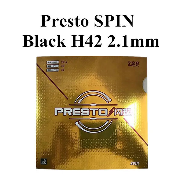 Spin 2.1 H42 Black Оригинальные 729 PRESTO MAX Janpan импортные губки для торта, покрытие для настольного тенниса/резина для пинг-понга - Цвет: Spin 2.1 H42 Black