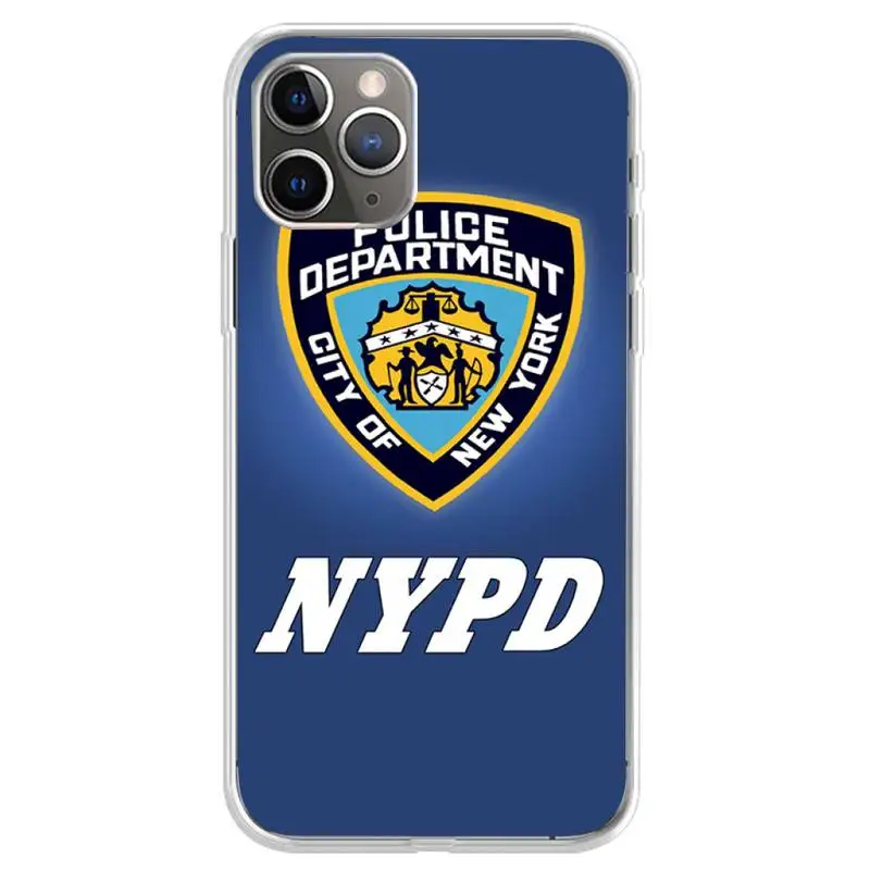 Nypd Phone Case Matching Coque Transparent For Iphone XR 11 12 13 Pro X XS Max 6 7 8 6s Plus SE2020 | Мобильные телефоны и