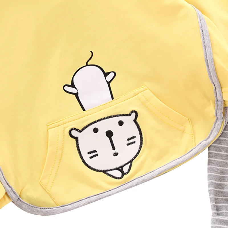 

WEIXINBUY Baby Girl Clothes Infant Clothing Newborn Cartoon Sweatshirt Baby Cap Hat 2-piece Set Long Sleeve