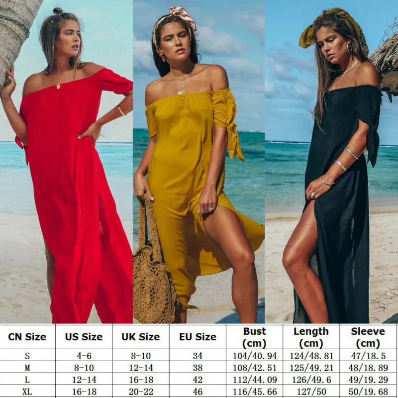 Женское длинное платье с открытыми плечами накидка на купальник Платье макси