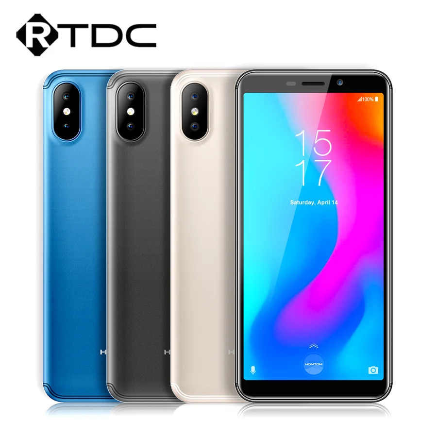 HOMTOM C2 смартфон с 5 дюймовым дисплеем четырёхъядерным процессором Android 8 1 ОЗУ 2 Гб
