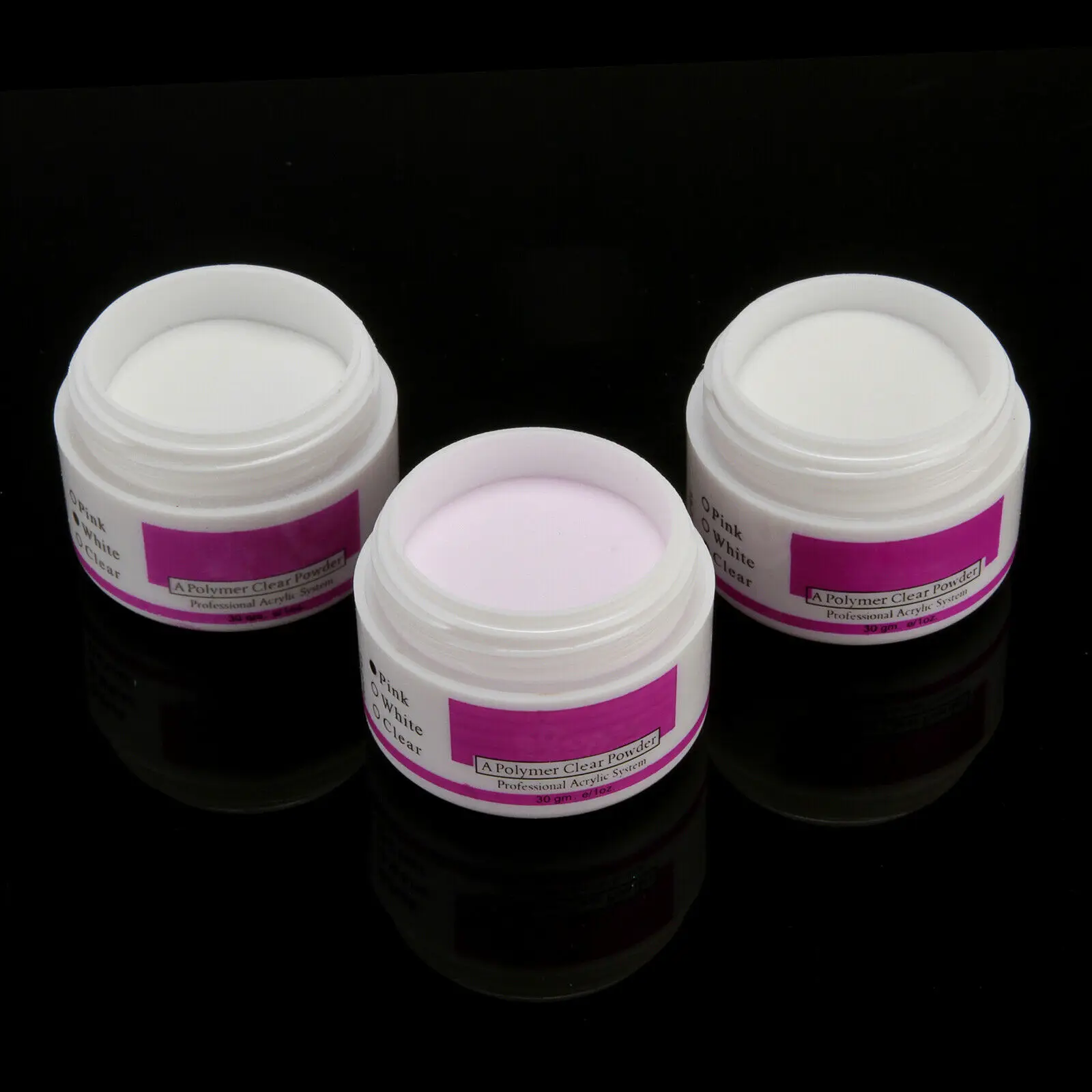 Дизайн ногтей 120 мл Акриловая жидкость 3 цвета порошок с инструментами Набор