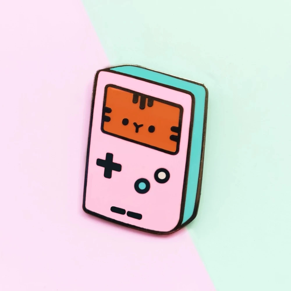 

Kawaii Classic Handheld Game Console Hard Enamel Pin Video Game Fan Collection Badge Brooch Jacket Lapel Jewelry Gift