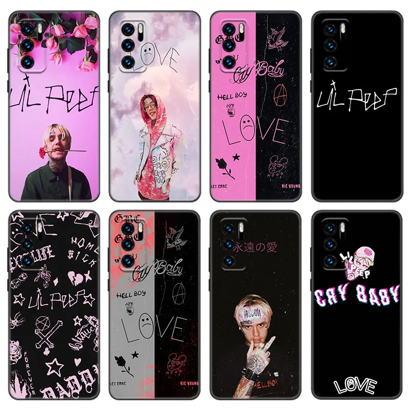 

Чехол Lil Peep Hellboy Love для Huawei P50 P40 P30 P20 Pro P10 P9 P8 Lite 2017 P Smart Z S 2021 2020 Pro 2019 2018, черный чехол