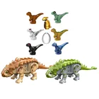 Парк Юрского периода мир динозавров, Анкилозавр Птерозавр, яйцо, детские фигурки Дино, строительные блоки, кирпичи, игрушки для детей, рождественский подарок