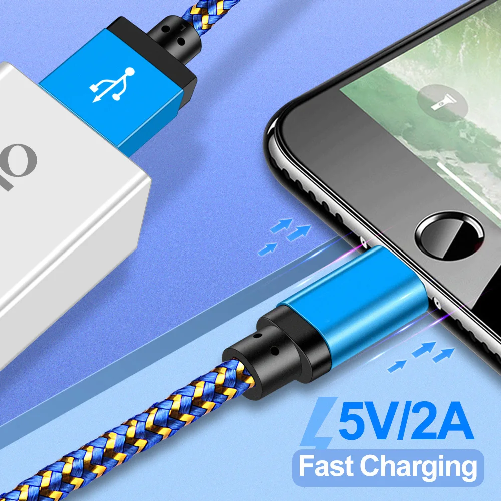 Micro USB кабель для зарядки телефона Samsung S7 Edge Redmi Note 5 Android Microusb шнур Быстрая зарядка 3
