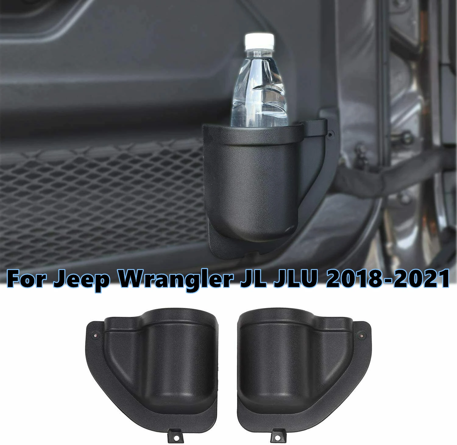 

1 пара карманов на дверь, коробка для хранения входной двери для Jeep Wrangler JL JLU 2018-2020, Черная